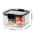 thumbnail image 4 of Cereal Storage Container Airtight Food Jar Cereal Storage Container Fresh Box Square Clear Sealed Jar Food Sacks Dispenser, 460ml, 4 of 9