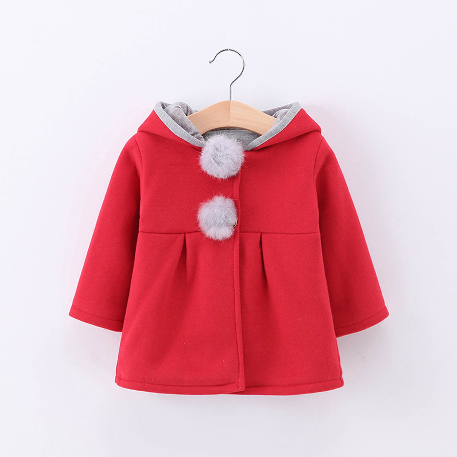 Baby Girl Gifts Girls' Hooded Jacket Spring And Winter New Style Small And Medium-sized Children's Cute Rabbit Ears Trendy Style Teen Girl Gifts on Clearance