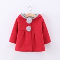 thumbnail image 1 of Coats for Girls Girls' Hooded Jacket Spring And Winter New Style Small And Medium-sized Children's Cute Rabbit Ears Trendy Style Baby Girl Gifts on Clearance, 1 of 6