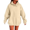 thumbnail image 2 of IMENGL Oversized Winter cotton hooded pullover sweatshirt, Yellow 4XL, Size M-5XL, 2 of 5