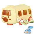 thumbnail image 2 of Classic Kitchen Accessories, Portable Water Cup In Bus Shape 360° Leak Proof Portable Water Bottle with and Strap / 500ml Leak Proof Drinking Bottle Detachable Fun Toy Flip Top, 2 of 9
