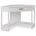 thumbnail image 1 of Bowery Hill Bureau d'Ordinateur de Bureau d'Angle en Bois Massif, Blanc, 1 of 10