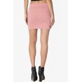 thumbnail image 3 of TheMoogan Women's Basic Stretch Cotton High Waist Double Layer Tube Mini Skirt, 3 of 7