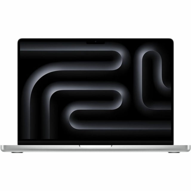 Open Box - Apple MacBook Pro (Fall 2023) 14.2-inch laptop in silver, featuring an Apple M3 Pro chip with a 12-core CPU and 18-core GPU. It includes 18GB of unified RAM, a 512GB SSD, and a 14.2-inch Liquid Retina XDR display with a resolution of 3024 x 1964 and ProMotion technology. The laptop offers multiple connectivity options, including 3 USB 4.0 Type-C ports, HDMI, and MagSafe 3. It runs on macOS and is equipped with a 1080p FaceTime HD camera and a 6-speaker system with Spatial Audio. The device is in open-box condition.