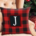 thumbnail image 1 of Yhmxh Pillow Covers Throw Pillow Covers Pillow Protector Twenty Six Letters Christmas Pillowcase Peach Skin Print Cushion Cover Plaid Cushion Pillowcase Peach Skin Pillowcase, 1 of 3