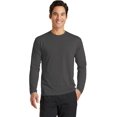 thumbnail image 2 of Port & Company ®  Long Sleeve Performance Blend Tee. Pc381ls L Jet Black, 2 of 4
