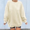 thumbnail image 2 of Penkiiy Chandail pour Femmes Mode Chandail Décontracté à Manches Longues à Col Rond pour Femmes Hauts Blouse Beige Vêtements Y2K, 2 of 4