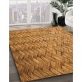 thumbnail image 3 of Ahgly Tapis Rectangulaire Lavable en Machine Intérieur Transitionnel Acajou Brun, 5 Pieds x 8 Pieds, 3 of 7