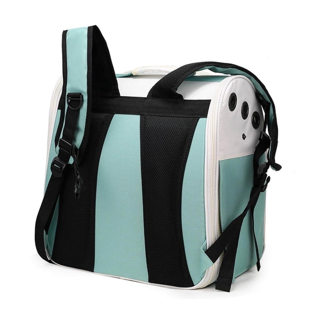 Sac de Voyage pour Animaux Sangle Réglable Transporteur Pliable Respirant pour Chat Randonnée Marche Vert