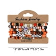thumbnail image 3 of B Beaded Bracelet Set Gothic Layered Design For Women Accessories Jewelry Gift Stretch Fit Stackable Araneid Pumpkin Theme Resin Craftwork Party Fashion Durable Material Adjustable Size, 3 of 7