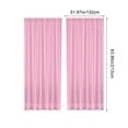 thumbnail image 3 of ZENGHUIJ Voilages en Polyester à Double Cordon de Couleur Unie Semi-Transparents Rideaux Style Poche pour Tringle Rideaux Semi-Transparents, 3 of 6