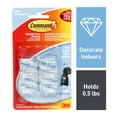 thumbnail image 1 of Command™ Mini Hooks 17006CLR-C, Clear, Small, 6 Hooks/8 Strips/Pack, 1 of 9