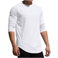 thumbnail image 1 of RXIRUCGD Haut Décontracté pour Hommes, Col Rond en Tricot, Faux Haut de Sport Décontracté, Manches Longues, Col Rond, Blanc, Taille : m, 1 of 8