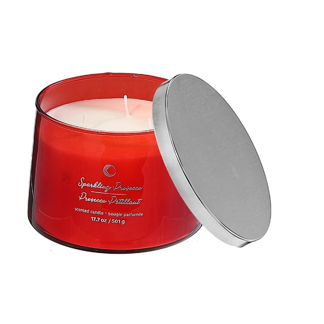 18Oz 3 Wick High Gloss Taper Candle Sparkling Prosecco