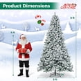 thumbnail image 3 of Gymax Snow Flocked Hinged Artificial Christmas Tree, 3 of 10