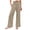 Beige#linen drawstring pants womens, variant on Brnmxoke Straight Leg Linen Pants Women Dressy Casual Elastic Waist Beach Palazzo Pant Summer Boho Wide Leg Lounge Travel Vacation Trousers with Pockets Gray,L