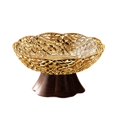 thumbnail image 2 of Lipstore Fruit Bowl Candy Plate Household Kitchen Counter for Candies Snacks Desserts M Brown, 2 of 8