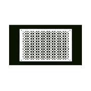 Air Return Grill 12" X 24" with holes & screws, faceplate Size 13-1/2" x 26". Decorative cast aluminum HVAC vent cover, powder-coated, repaintable, Tudor Mushroom design (VR100).