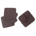 thumbnail image 1 of 4Pc Carrés Authentiques En Cuir En Cuir Cerise, 1 of 3