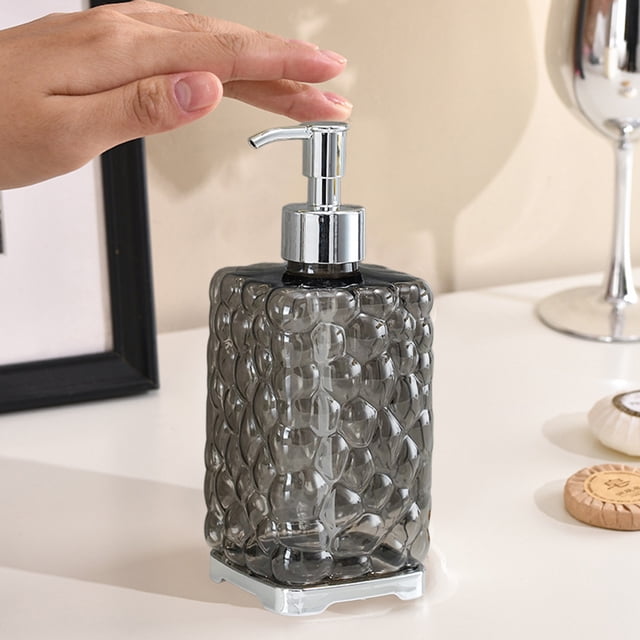Wzzjkit Clear Plastic Soap Dispenser, Refillable Liquid Hand Soap Dispenser for Bathroom, Kitchen Soap Dispenser
