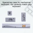 thumbnail image 1 of Mechanical Keycap, Beautiful and Delicate Cute Five-sided Dyed Keyboard , for Mechanical Keyboard, Little Gray Dog Pattern, 4Pcs, 1 of 8