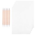thumbnail image 1 of 150 Pcs Papier Carbone de Transfert au Graphite et Papier de Calque avec 5 Pcs Outils de Pointage à Double Extrémité pour Bois Papier Pierre, 1 of 9