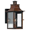 thumbnail image 1 of Quoizel Chalmers Small Wall Lantern in Aged Copper, 1 of 6