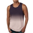 thumbnail image 1 of LSLJS Nouveaux Débardeurs à Imprimé Dégradé 3D pour Hommes T-Shirts Sans Manches Décontractés à Col Rond Débardeurs de Plage pour Muscles, 1 of 4