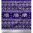 thumbnail image 1 of Soimoi Poly Georgette Fabric Aztec & Tribal Elephant Animal Printed Fabric 1 Yard 42 Inch Wide, 1 of 3
