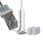 Yeacher Microfiber Mop Floor Cleaning System Washable Pads Reusable Dust Mops with 4PCS Soft Refill Pads Hardwood Wood Floor Cleaner Mop 360 Rotate Dry Wet Mop