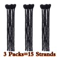 thumbnail image 2 of 3 Packs Handmade Dreadlocks Extensions Men‘s Dreadlocks Fashion Reggae Hair Hip-Hop Style Synthetic Dreadlocks Hair For Men  Dark black 12”-75g, 2 of 6