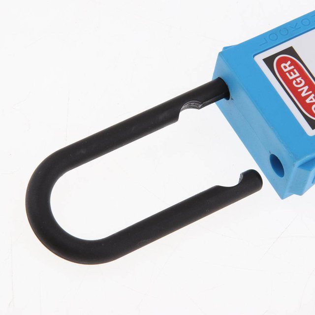 PL38-KD 38 mm PVC Curved Safety Lockout Padlock Lock Security Padlock Blue