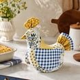thumbnail image 3 of Handmade Hen Shaped Oven Mitt and Pot Holder Set Quilted Heat Resistant Kitchen Gloves for Baking Cooking and Farmhouse Kitchen Decor, 3 of 6