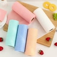 thumbnail image 3 of WIFKLSIIPG Counts Dish Cloths Kitchen Reusable Disposable Cleaning Towels and Dish Cloths Cleaning Rags Wipes Disposable 50 Count/Roll Four Colors, 3 of 3