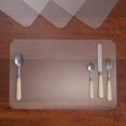 thumbnail image 1 of Clear Washable Placemats, Plastic Rectangle Placemats, Plastic Placemats Matte Translucent Heat Resistant Non-Slip Washable Table Mats for Dining Table,Kitchen,Crafting and Shelf Liner, 1 of 3