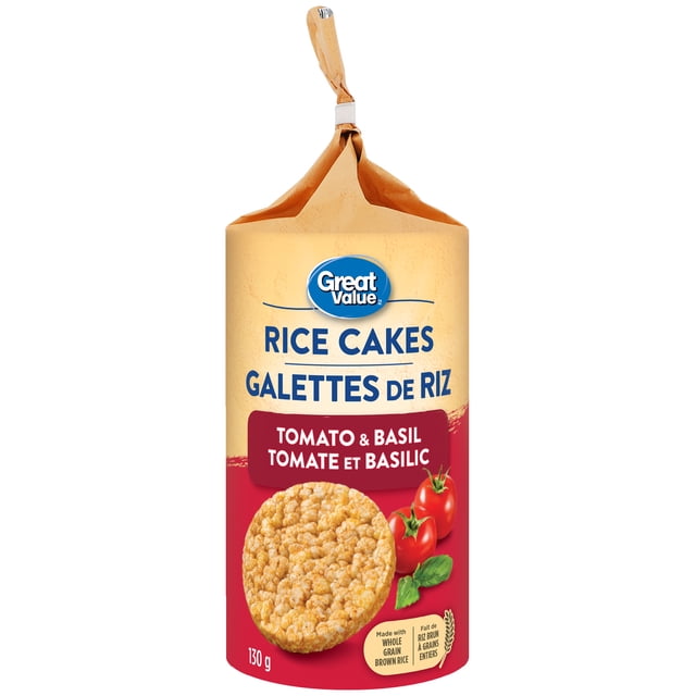 Galettes de riz Tomate et basilic Great Value