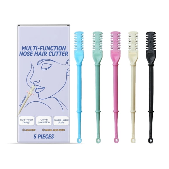Nasal Hair Cutter Upgrade Double Nose Hair 360° Nostril Hair Remover Tool Nose Hair Trimmer Nasal Hair Cutter for Men Women