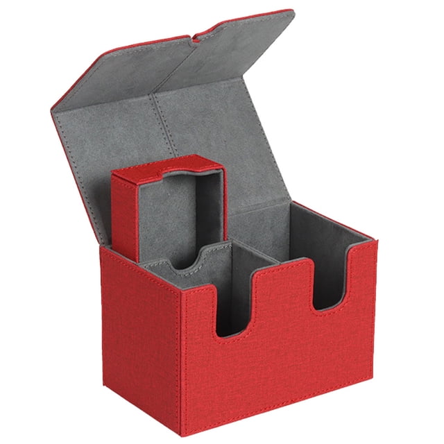fastboy Boîte pour Deck de Cartes à Collectionner, Étui de Rangement de Rassemblement, Grande Capacité, Protection pour Cartes de Jeu, Support Conteneur, Enfants Adultes, Rouge