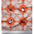 thumbnail image 1 of Soimoi Modal Satin Fabric Floral & Cat Animal Printed Craft Fabric by The Yard 42 Inch Wide, 1 of 3