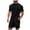 Black, variant on Ketyyh-chn99 Mens Beach Outfits 2 Piece Set Men's 2 Piece Clothing Short Sleeve Crew Neck Summer T Shirt With Drawstring Casual Sports Shorts Set Size for L,Blue