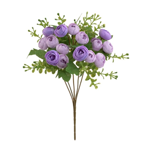 LSLJS Fleurs Artificielles Fleurs de Mariage Simulées Bouquet en Soie Réutilisable de Noblesse Consort Tea Buds pour Décoration de Table de Réception de Mariage à la Maison Fête Bureau Fleurs Artificielles