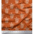 thumbnail image 1 of Soimoi Georgette Viscose Fabric Turtle Block Decor Fabric Printed Yard 42 Inch Wide, 1 of 3