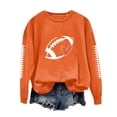 thumbnail image 1 of Jindong Women's Round Neck Long Sleeved Solid Football Printed Top, 1 of 5