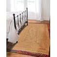 thumbnail image 3 of Indian Handmade Braided Multi Cotton Border with Inner Natural Jute Area Rug, Home Décor Rug, Jute Rug for Bedroom, Dining Room, living room, Doormat Rug Size - 4' x 9' (120 cm x 270 cm), 3 of 5