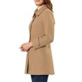 thumbnail image 4 of INSPIRE CHIC Manteaux pour Femmes Col Peter Pan Boutonnage Simple devant à Boutons Manteaux d'Hiver TG Kaki, 4 of 7