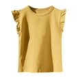 thumbnail image 1 of Mgmyaa Girls Cap Sleeve Tops Summer Crewneck Ruffle Tank Tops Cute T-Shirt Blouse 2-13 Years, 1 of 3