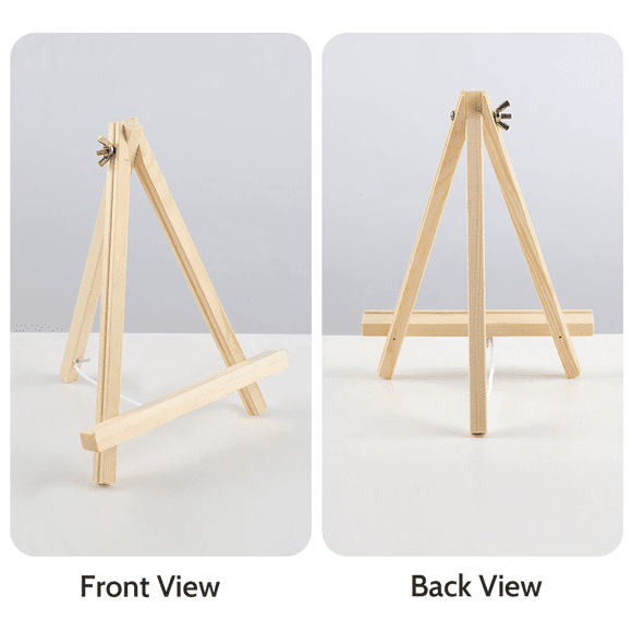 10PCS Wood Easels, 9 Inches Tabletop Easels, Tripod, Painting Party Easel, Kids Student Tabletop Easels for Painting