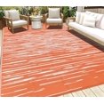 thumbnail image 1 of Findosom Tapis d'Extérieur Imperméable à Rayures 6'x9', Tapis de Paille en Plastique Pliable et Réversible, Grand Tapis de Patio pour Extérieur, RV, Patio, Jardin, Terrasse, Pique-Nique, Plage, Camping Orange, 1 of 6