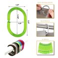 thumbnail image 3 of Anneaux de Rideau de Douche en Plastique Vert Lime Transparent - Ensemble de 12, 3 of 5