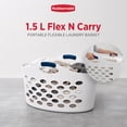 thumbnail image 2 of Rubbermaid 1.5 Capacity Flex N Carry Portable Flexible Laundry Basket, White, 2 of 9
